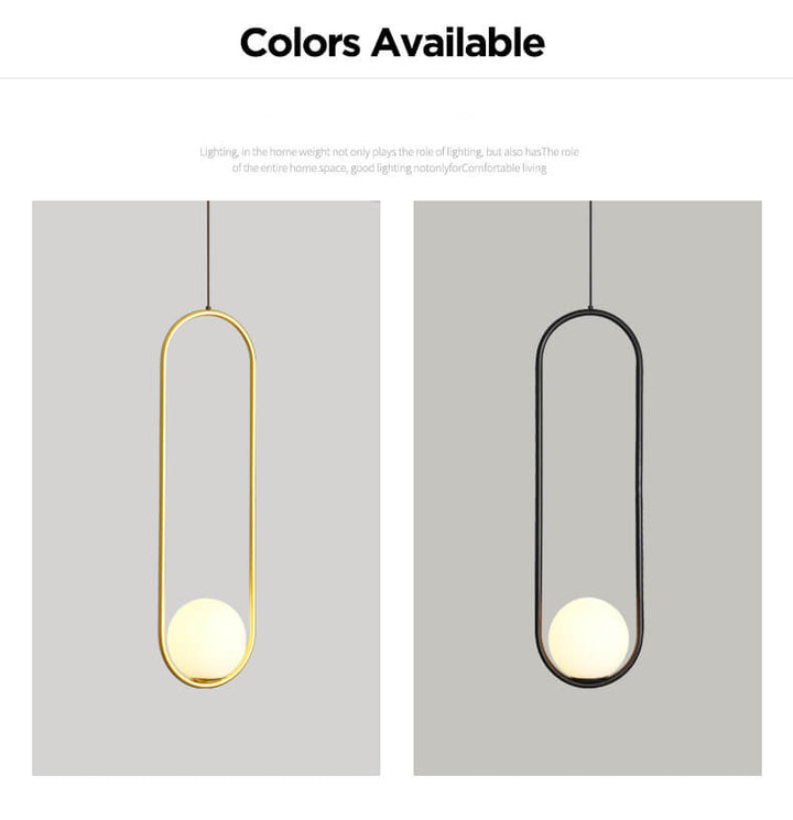 Comparison of gold and black metal frame, illustrating the design versatility of the Modern Minimalist Chandelier.
