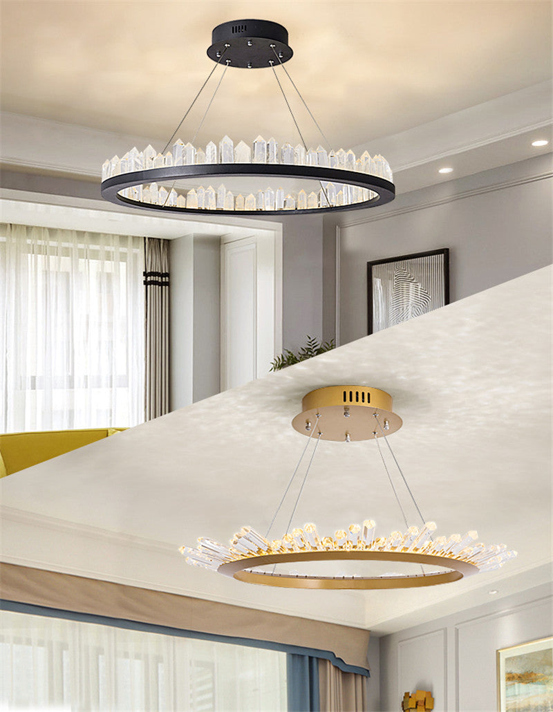 Modern Crystal Polygonal Chandelier | Geometric LED | Aurorae
