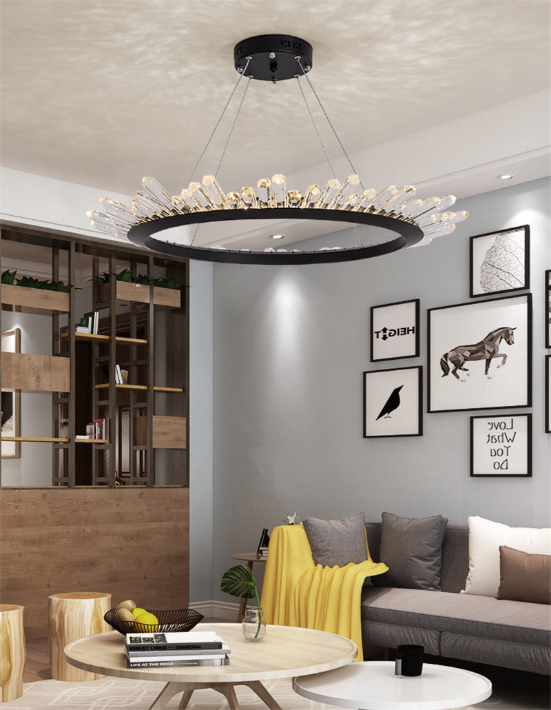 Modern Crystal Polygonal Chandelier | Geometric LED | Aurorae