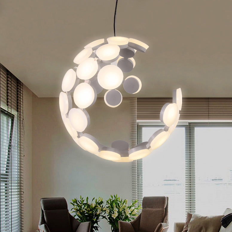 Moon LED Chandelier | Modern Industrial Ring | Aurorae