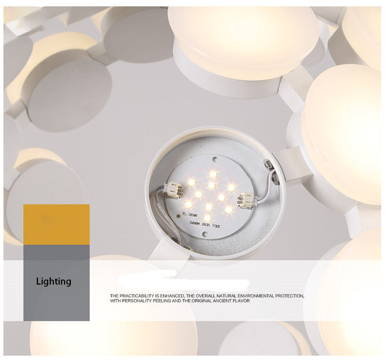 Moon LED Chandelier | Modern Industrial Ring | Aurorae