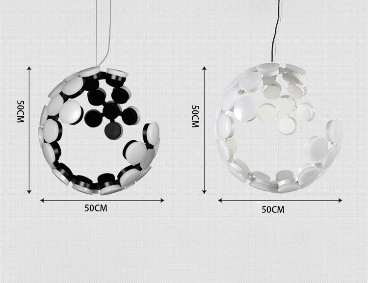 Moon LED Chandelier | Modern Industrial Ring | Aurorae