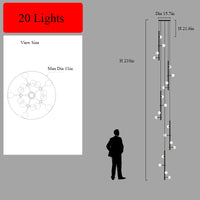 Thumbnail for Multi-Light Glass Chandelier