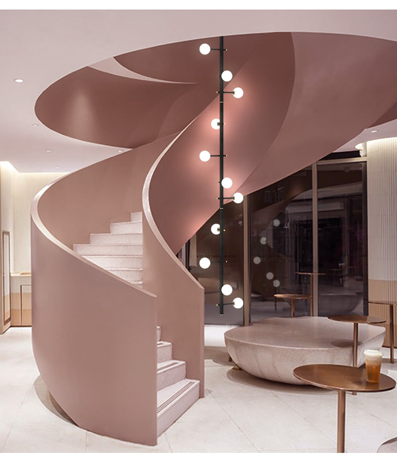 The enduring appeal of the linear white glass globe chandelier: a timeless fusion of modern simplicity and beautiful light.