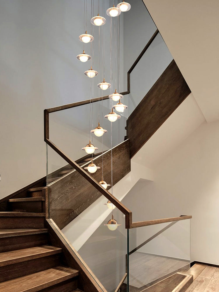 Multi-Light Glass Pendant | Brass Hand-Blown | Aurorae