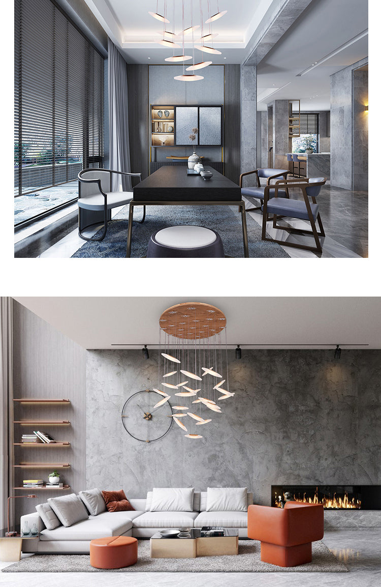 Postmodern Luxury Wooden Chandelier