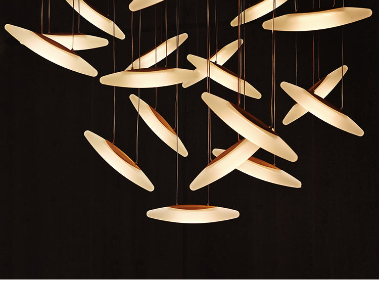 Postmodern Wooden Chandelier | Natural Luxury LED | Aurorae