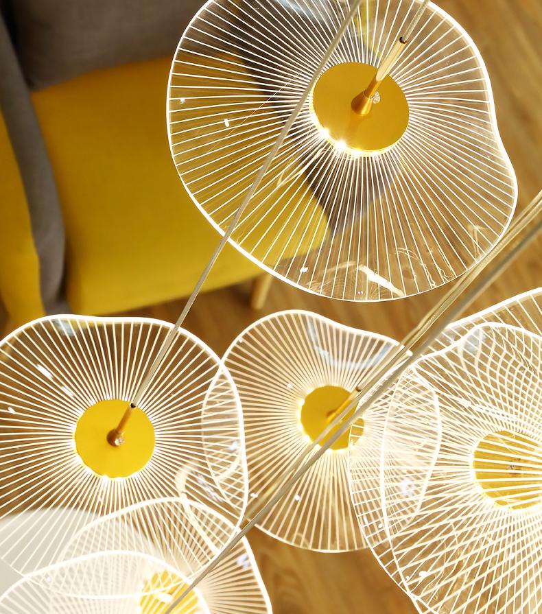 modern chandelier lighting in gold