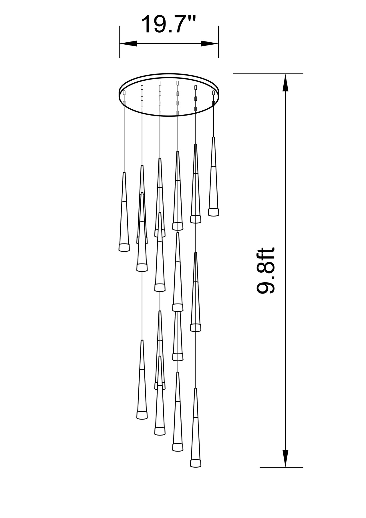 Statement chandelier