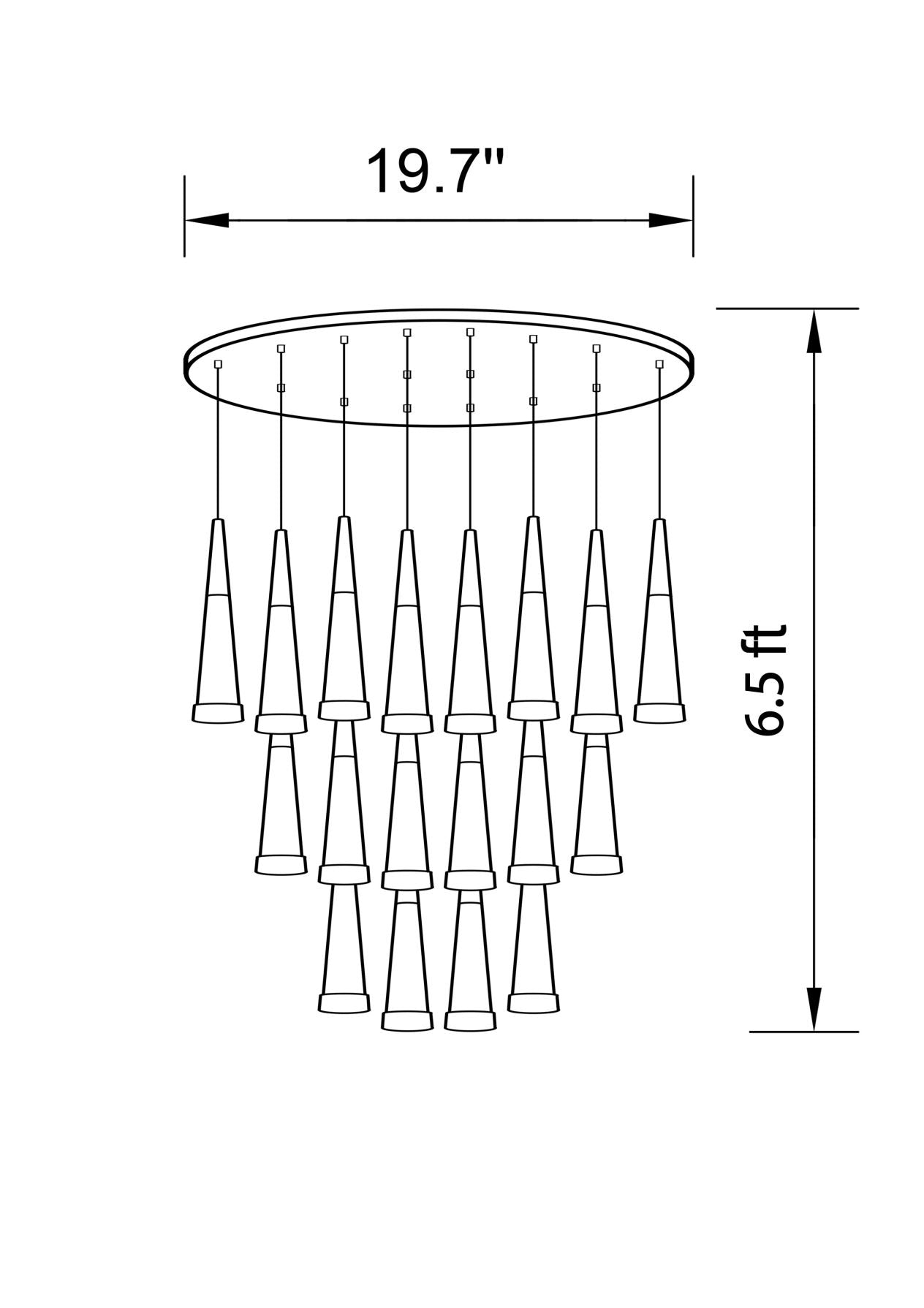 Large chandelier high ceilings