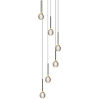 Thumbnail for Close-up of the crystal globes on the 6-light model, emphasizing their light-refracting brilliance.