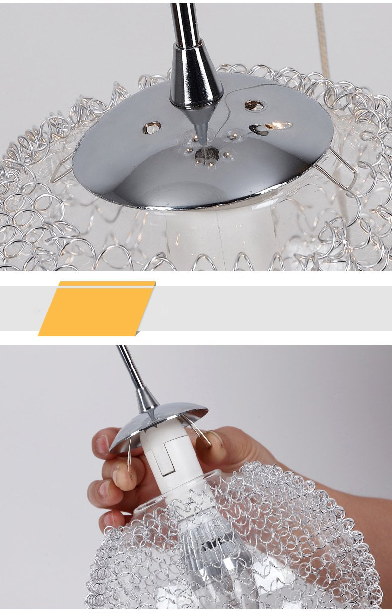 Shiny LED Staircase Chandelier | Chrome Glass | Aurorae