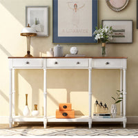 Thumbnail for Solid Wood Console Table in White