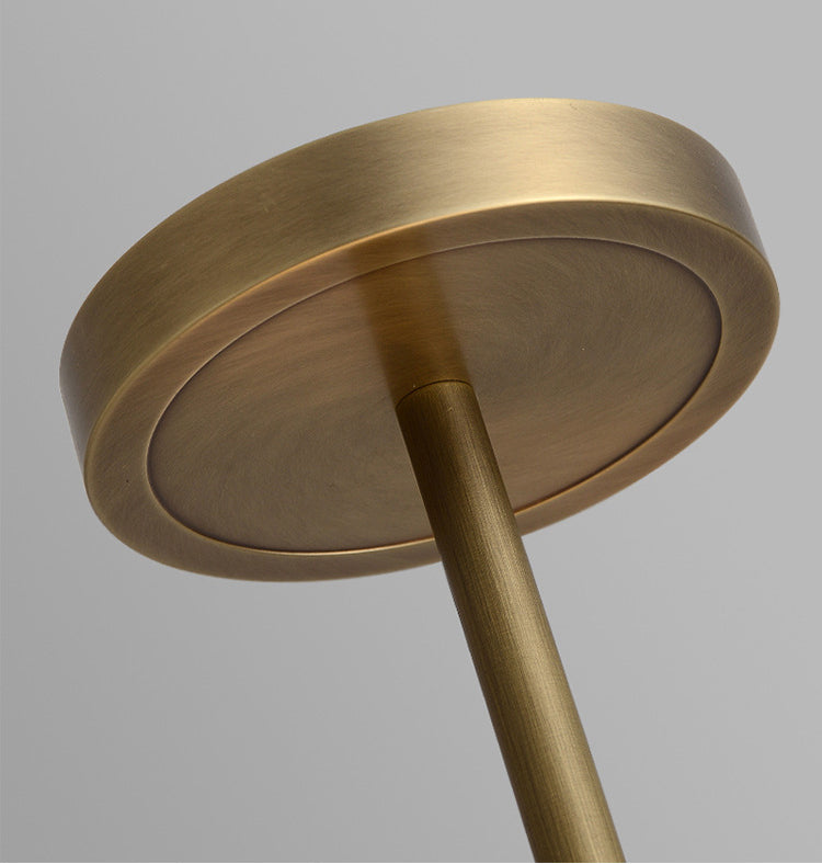 Warm Brass Pendant Light | White Shade LED | Aurorae