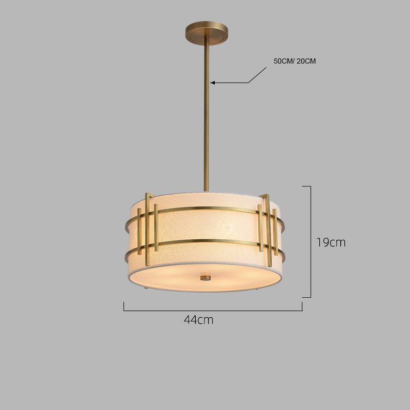 Warm Brass Pendant Light | White Shade LED | Aurorae