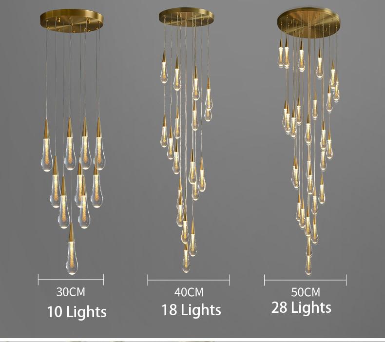 crystal pendant light for interior lighting