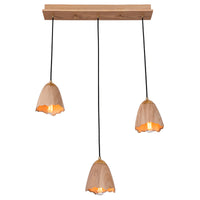 Thumbnail for Wooden Bell Pendant Light