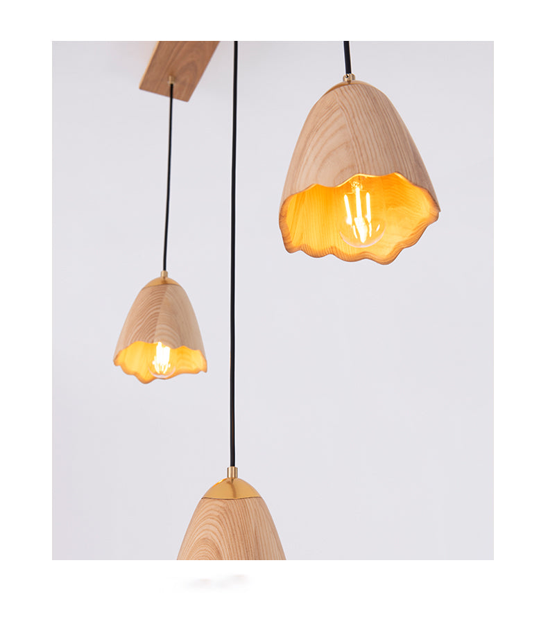 Wooden Bell Pendant Light | Natural LED Minimalist | Aurorae