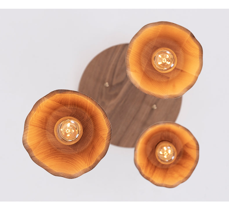 Wooden Bell Pendant Light