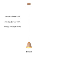 Thumbnail for Wooden Bell Pendant Light