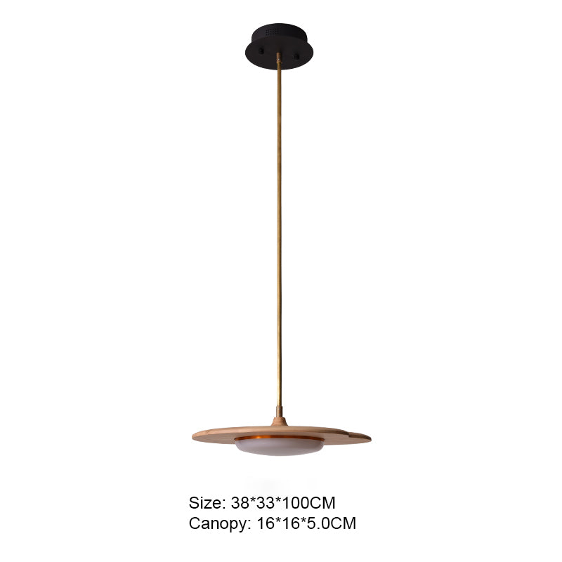 Wooden Lotus Pendant Light