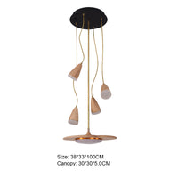 Thumbnail for Wooden Lotus Pendant Light