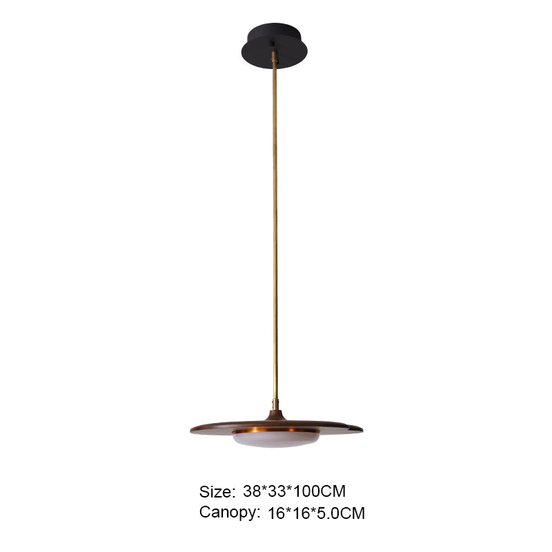 Wooden Lotus Pendant Light