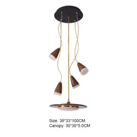 Thumbnail for Wooden Lotus Pendant Light