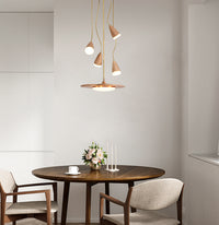 Thumbnail for Wooden Lotus Pendant Light