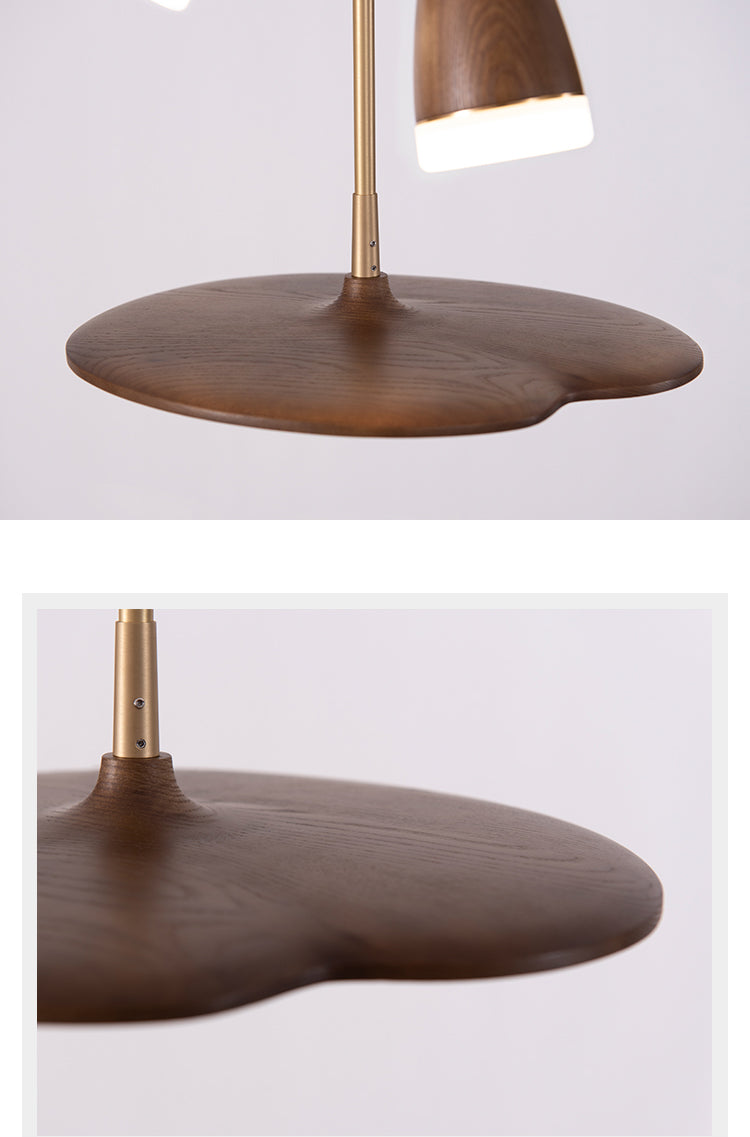 Wooden Lotus Pendant Light