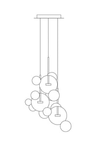 Thumbnail for Artistic Glass Ball Chandelier