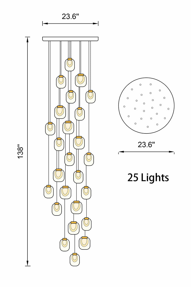 Elegant Leaves Pendant Light | Crystal Glass LED | Aurorae