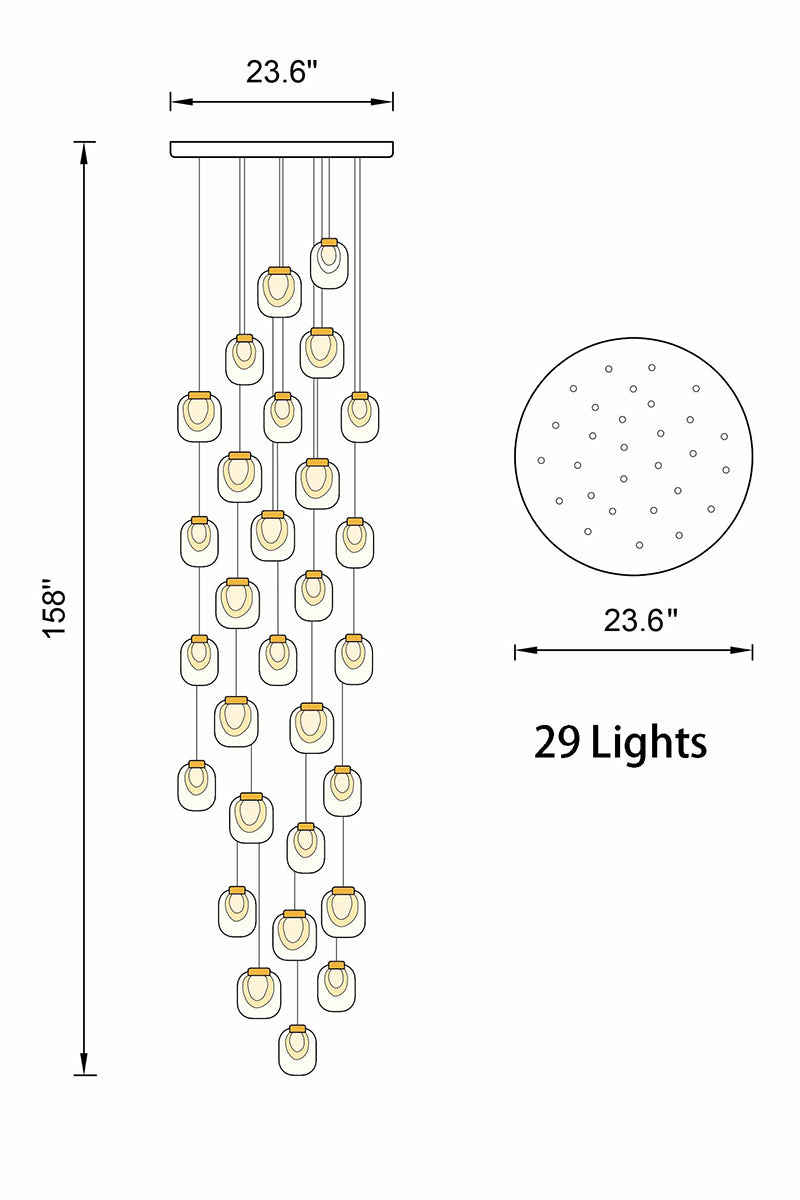 Elegant Leaves Pendant Light | Crystal Glass LED | Aurorae