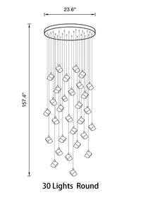 Thumbnail for cluster crystal pendants for foyer