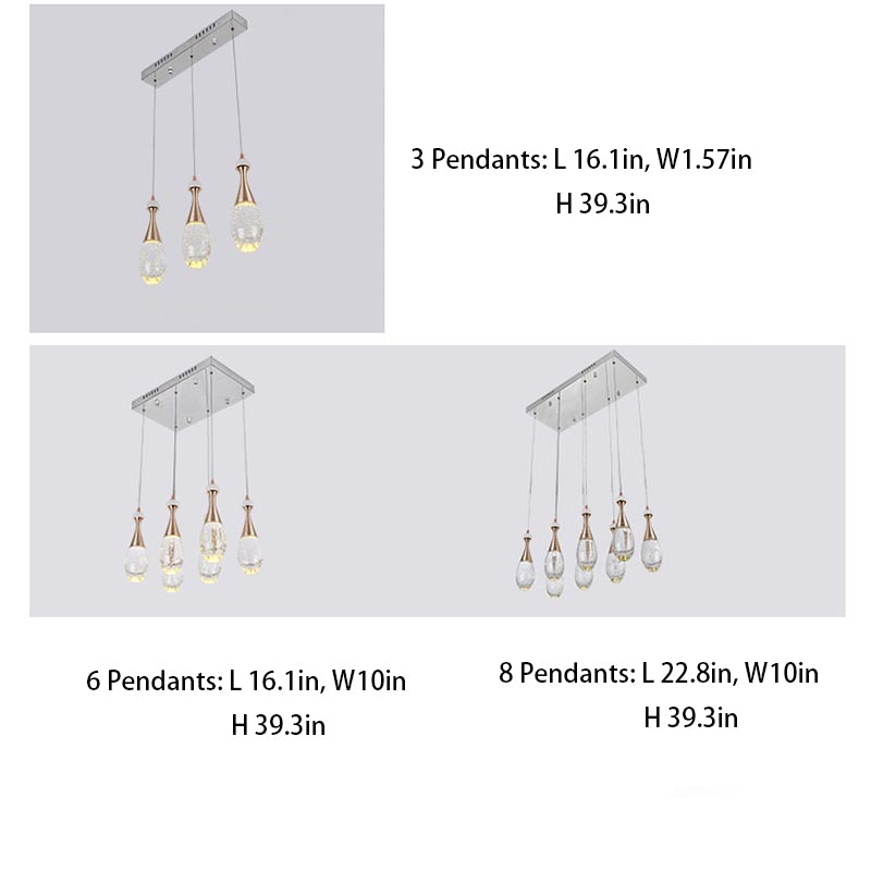 glass pendant lights for kitchen