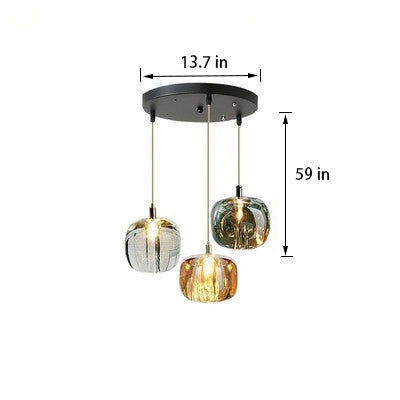 Gorgeous Glass Pendant Light | Organic Chrome LED | Aurorae