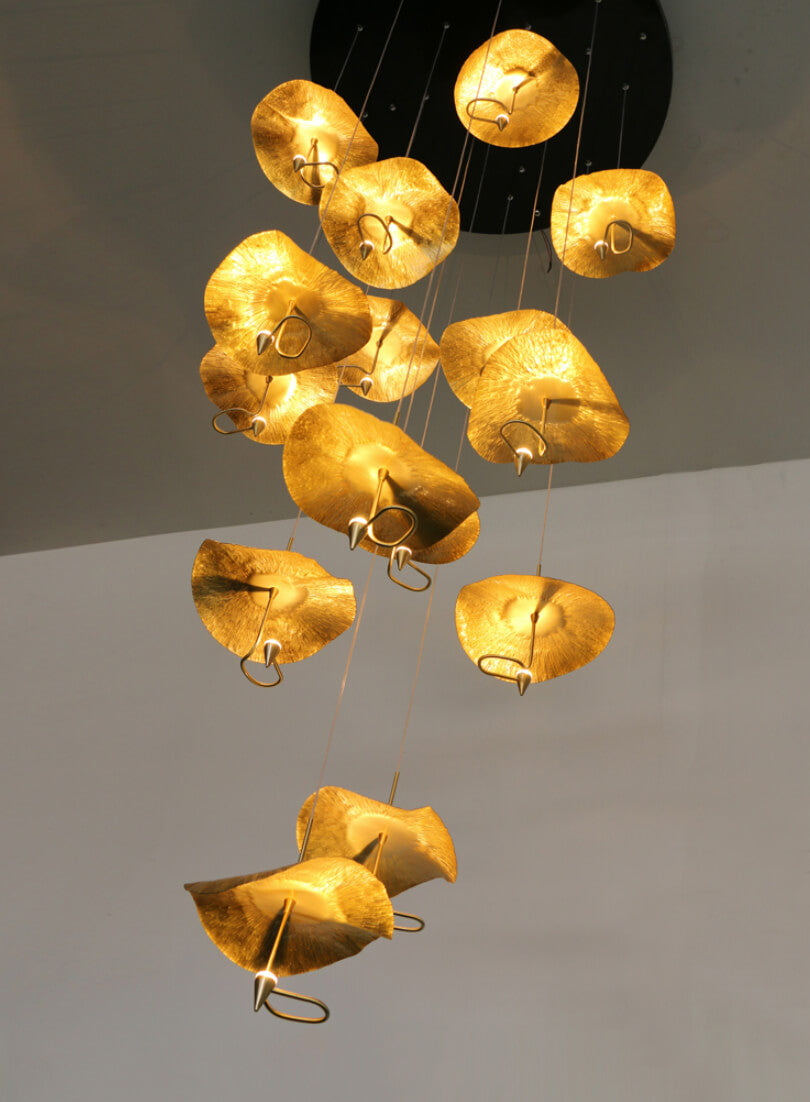 modern stairwell chandelier