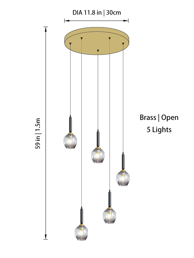 Modern Glass Globe Chandelier | Dimmable LED | Aurorae