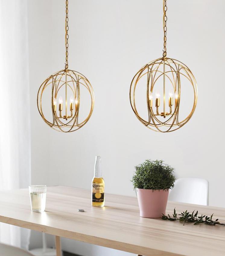 Wrought Iron Cage Pendant | Minimalist Gold | Aurorae