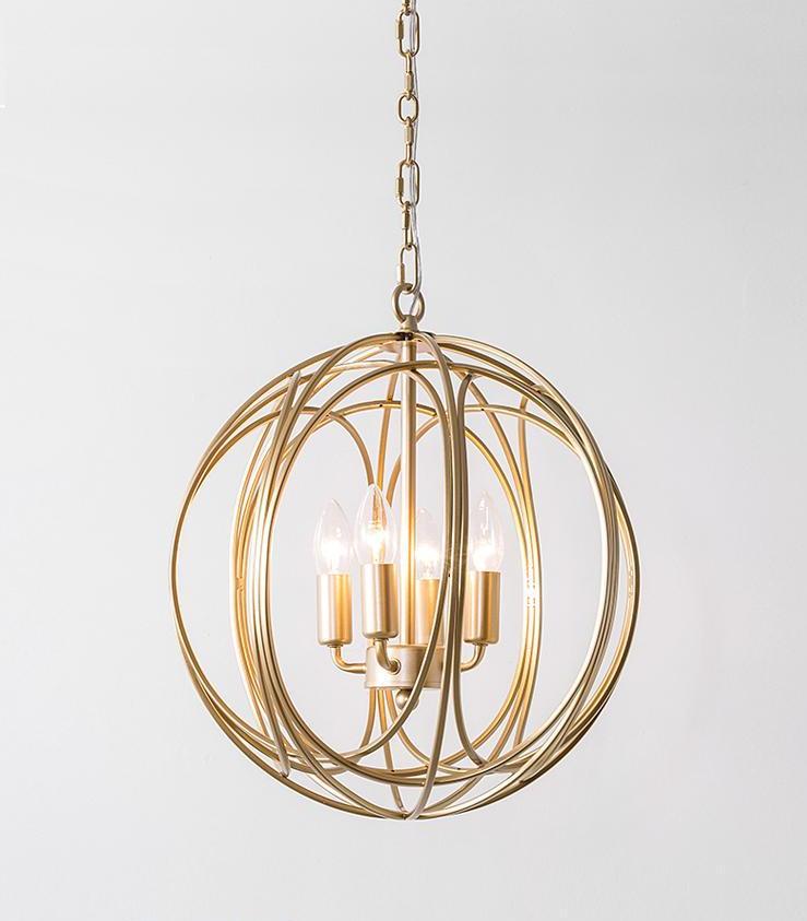 Wrought Iron Cage Pendant | Minimalist Gold | Aurorae