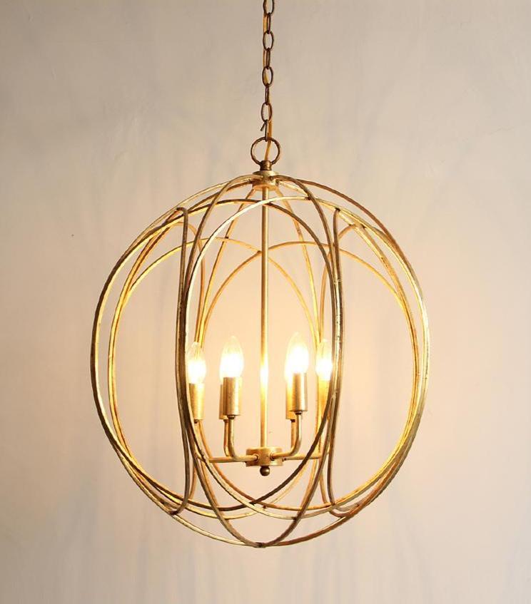 Wrought Iron Cage Pendant | Minimalist Gold | Aurorae