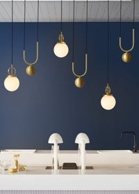 Thumbnail for Electroplating Bronze Stretchable Glass Pellet Chandelier