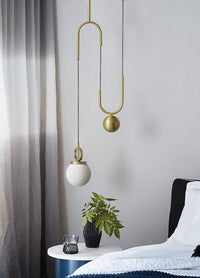 Thumbnail for Electroplating Bronze Stretchable Glass Pellet Chandelier