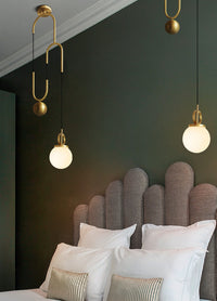 Thumbnail for Electroplating Bronze Stretchable Glass Pellet Chandelier
