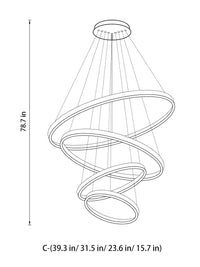 Thumbnail for Indoor Modern Circular Ring Chandelier