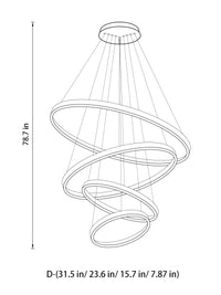 Thumbnail for Indoor Modern Circular Ring Chandelier