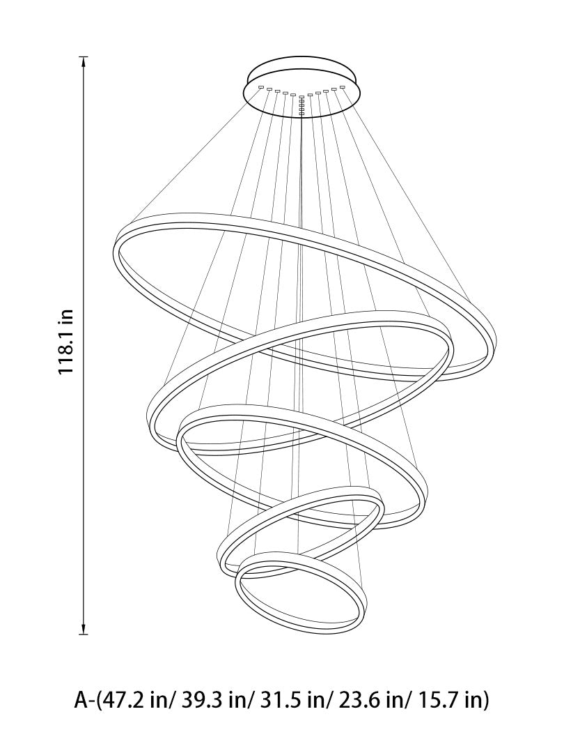 Indoor Modern Circular Ring Chandelier