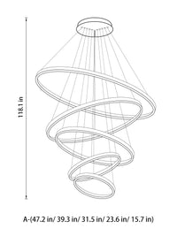 Thumbnail for Indoor Modern Circular Ring Chandelier