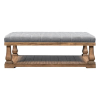 Thumbnail for Upholstered Storage Bench in Grey