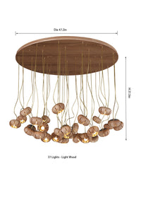 Thumbnail for Flower Wooden Chandelier Light Fixture